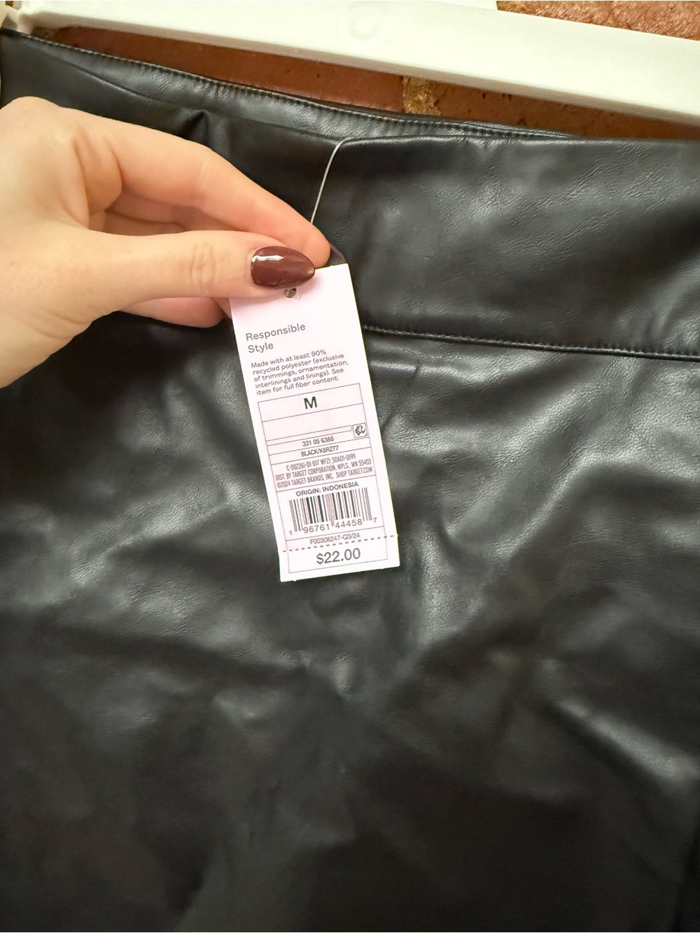 Wild Fable Black Faux Leather Skirt
